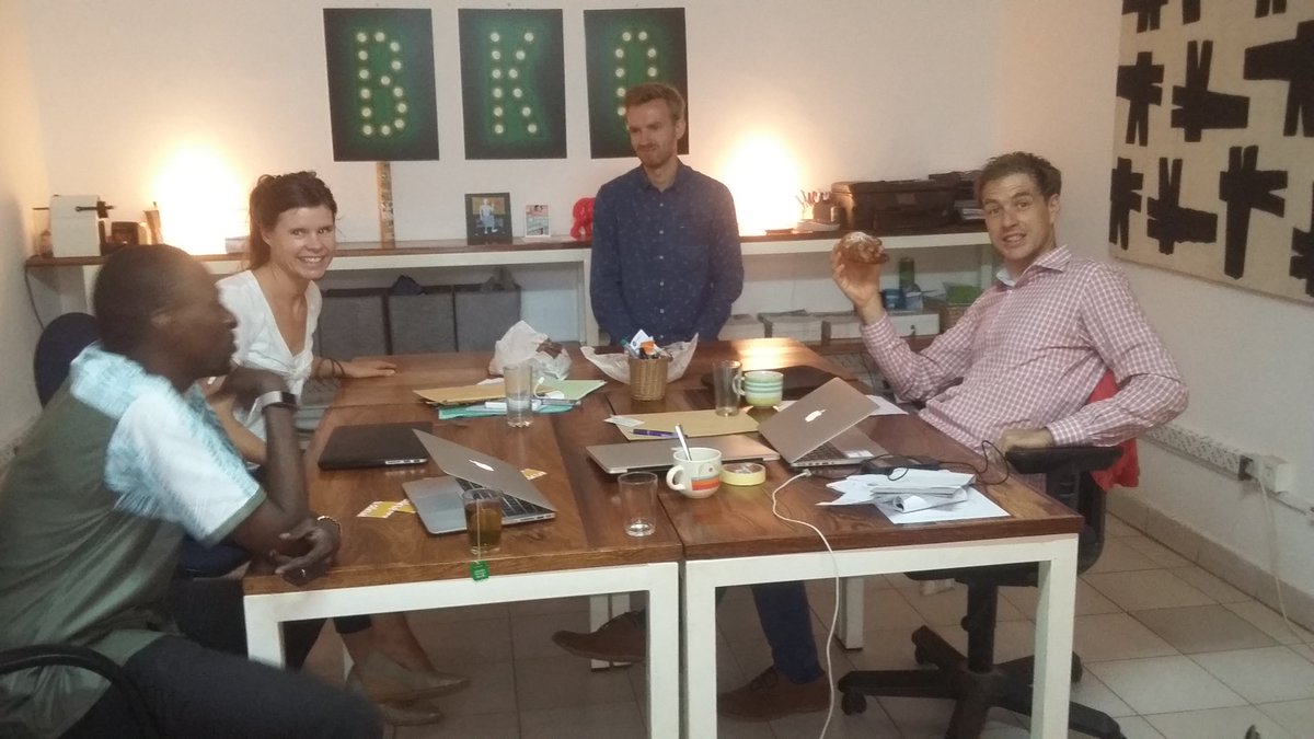 bintoukone30's tweet photo. Last day of @deSoet  in the office @AkvoBko time #KOFFIBROODJE 😀😀together before he leaves to Burkina @larsheemskerk @bisangare05😀 https://t.co/0YfKXoR9K7