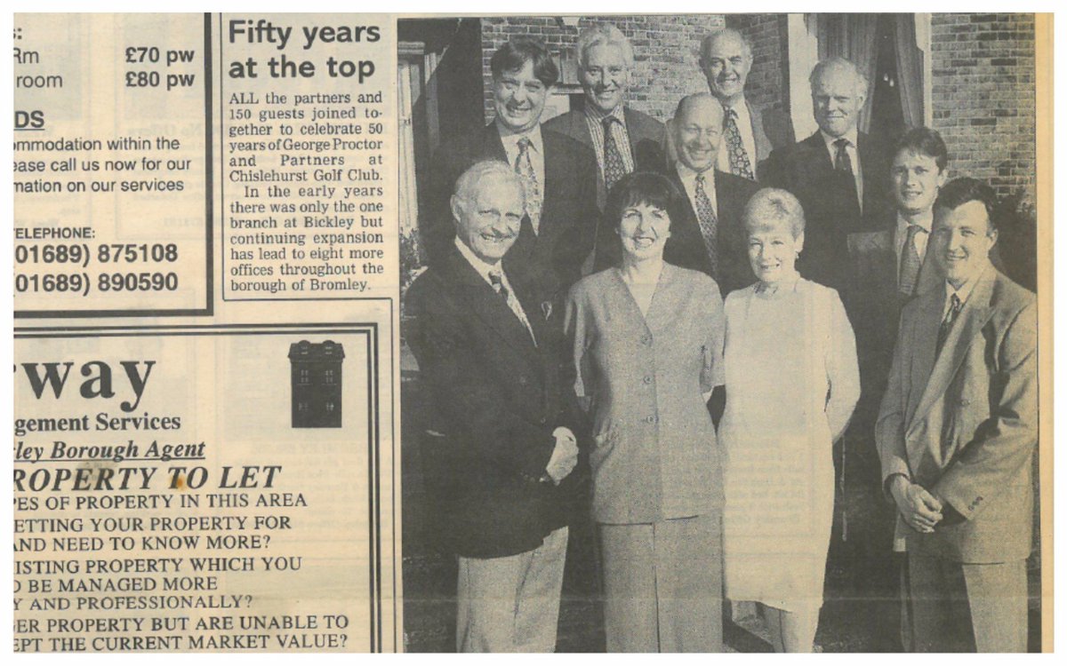 ProctorsHomes's tweet image. #ThrowbackThursday: Take a look at this 1996 issue of @NewsShopper #propertynews! How young do the Proctors team look? #BeckBromFL 😀