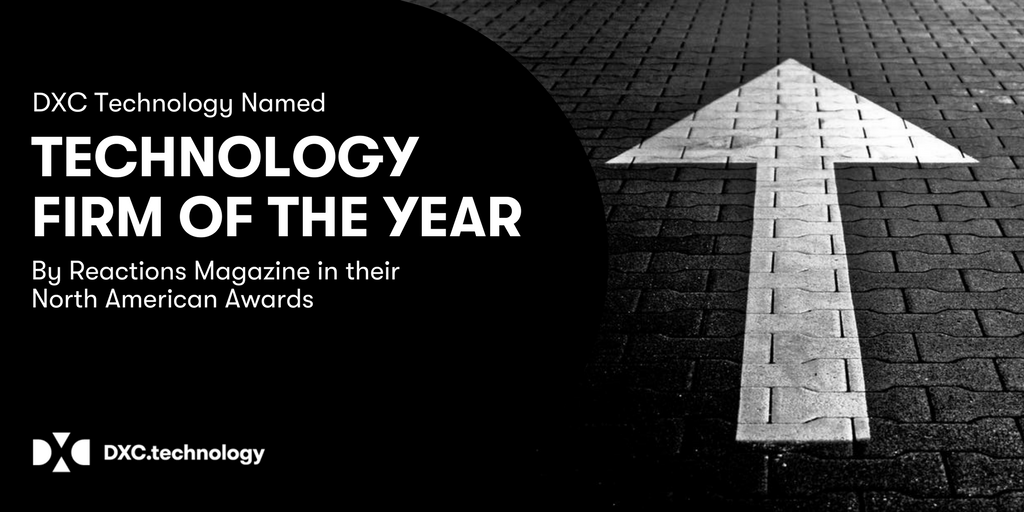 DXCTechnology's tweet photo. Thank you @ReactionsNet for naming us Tech Firm of the Year in the Reactions North American Awards: https://t.co/ElIn7WCUUi  #Insurance https://t.co/JTwRhwLi6o