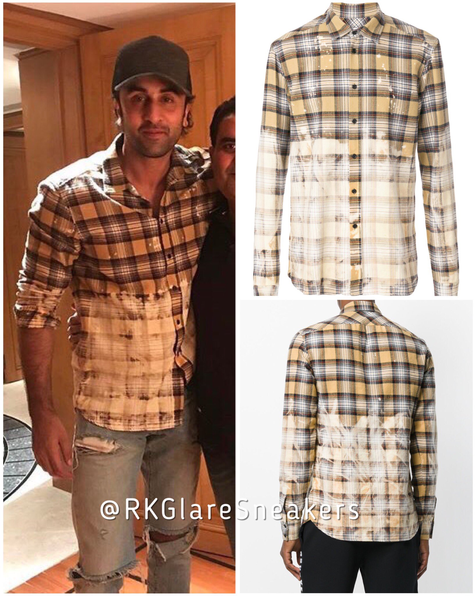 🔥 Ranbir's Awesomeness 🔥 on X: Ranbir Kapoor wore #FaithConnexion faded  plaid shirt for #HeroISL meetings  / X