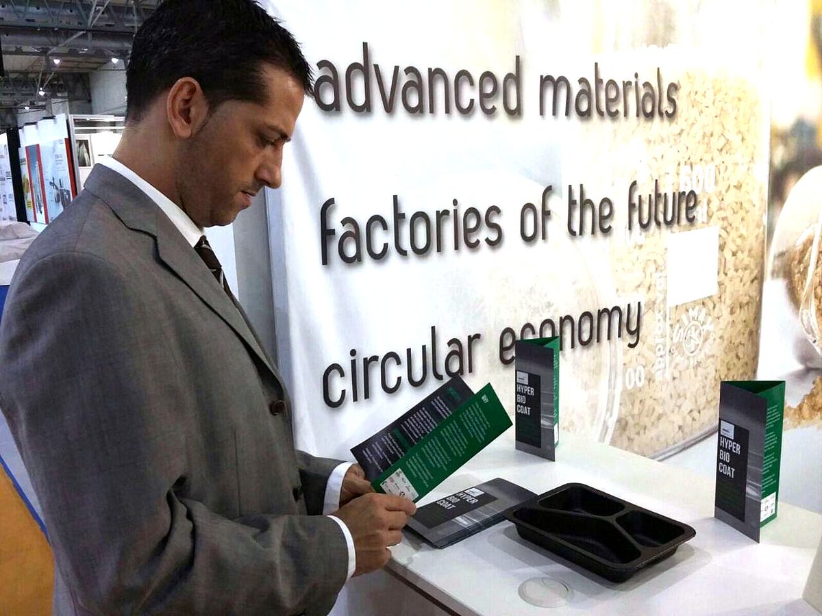 HyperBioCoat's tweet photo. Are you visiting @Equiplast? Go to @Aitiip booth and know our bio-based coating packaging materials https://t.co/AISWutqQwW  #equiplast17 https://t.co/Yt8hx64Lb0