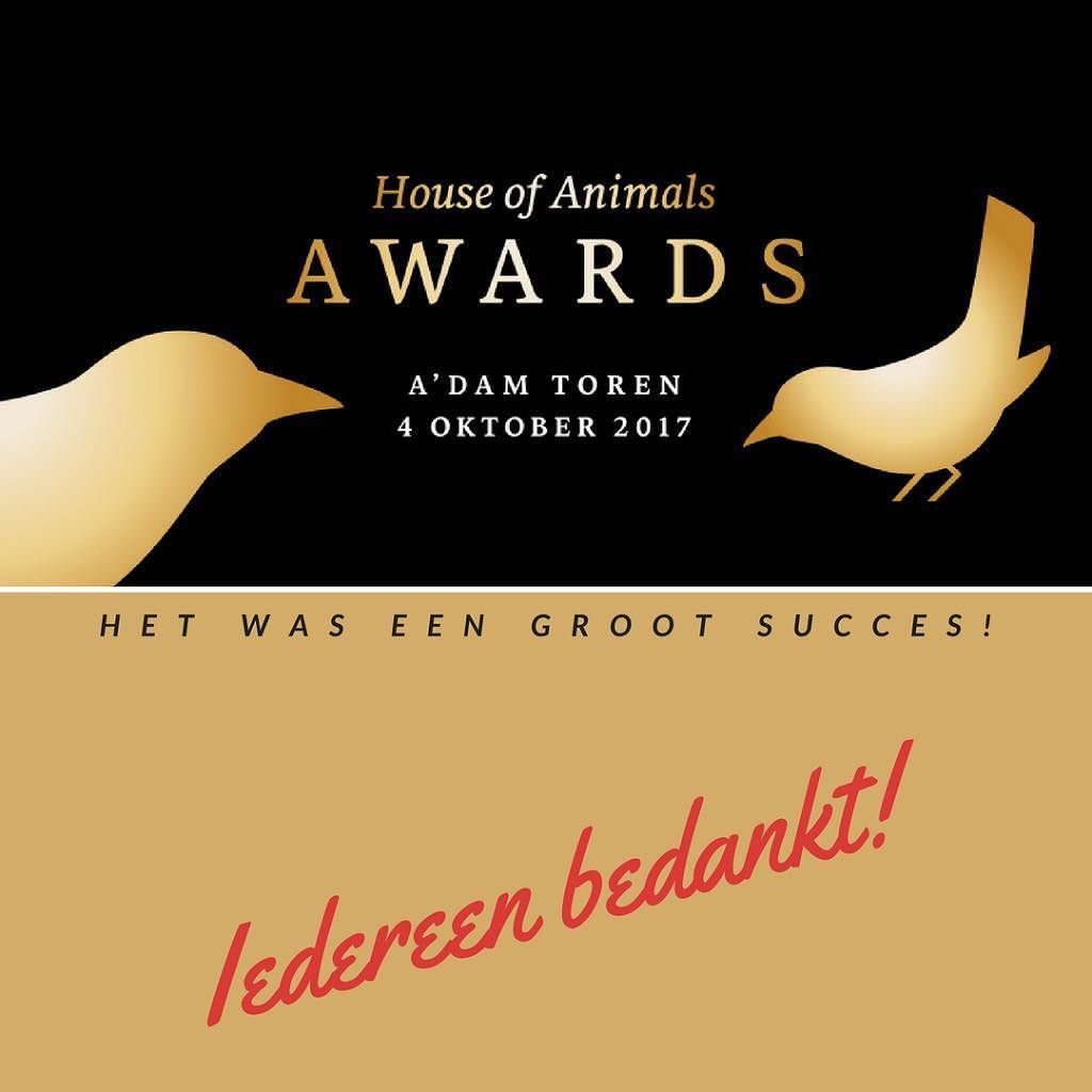 HouseAnimals_nl's tweet photo. Gisteren waren de House of Animals Awards (#HoAAwards) en wat was het geweldig! ⠀
⠀
Iedereen die er was, heeft mee… https://t.co/3dCsTyZvN4 https://t.co/lND4RBQkQg