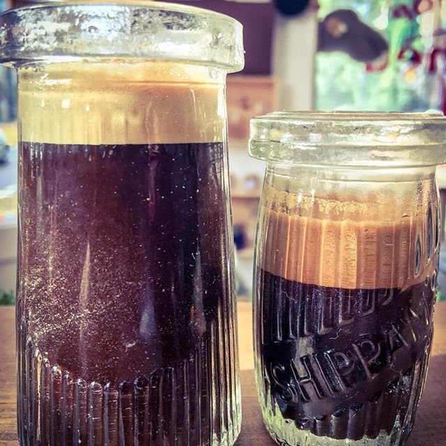 theShedcoffee's tweet photo. Mixing old with new, what’s do you need today a single or double?? #shippams #pastejars #espresso #theshedcoffee : @theshedcoffee https://t.co/LCYV9tn1Wf