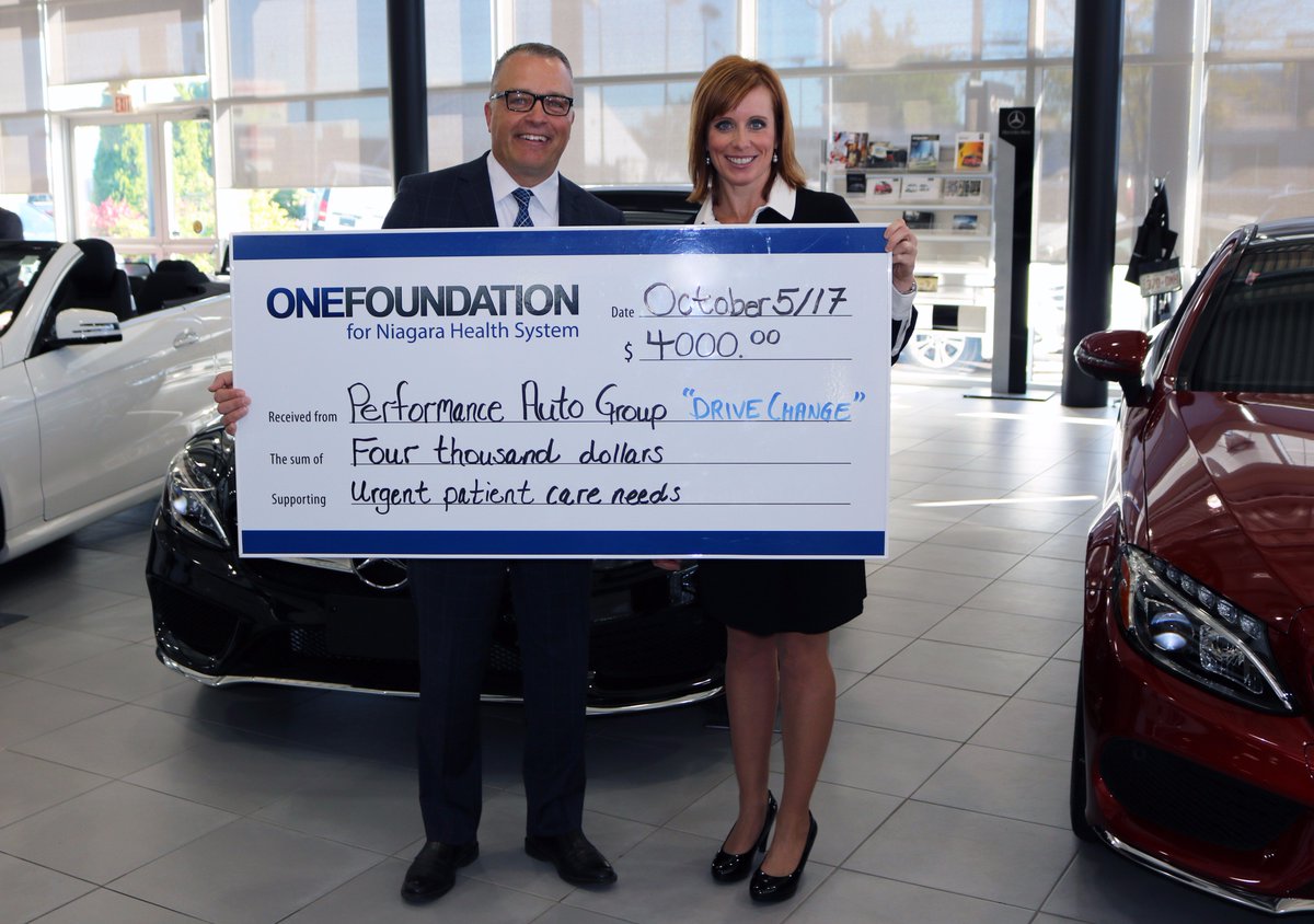 NiagaraHealthFd's tweet photo. Thank you to the team @PAutoGroup for helping to #DriveChange in support of healthcare in Niagara. Read more: https://t.co/BdhTb35CWi https://t.co/6Y6JBeHHIa