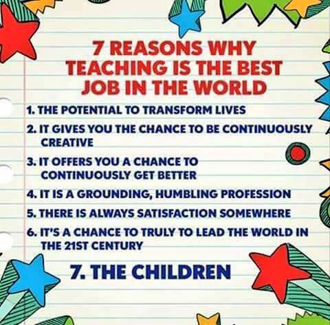 7 Reasons why teaching is the best job in the world! #WorldTeachersDay2017