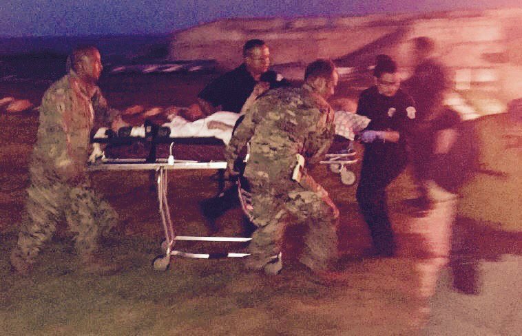 #USArmy Soldiers w/ <a href="/101CAB/">Wings of Destiny</a>, <a href="/101stAASLTDIV/">101st Airborne Div.</a> help w/emergency evac of critical patients  in San Juan, PR Oct 04, 2017 #HurricaneMaria #relief