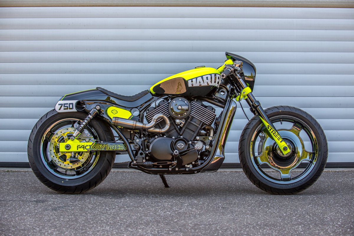 idcustom's tweet photo. Throwback to the Flo Yellow FACTORY STREET RACER 750 for @speedandcustom including custom painted swing arm and forks 🏍👌🏼 https://t.co/LjwnHXWmM3