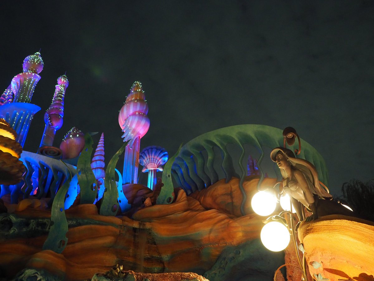 ドナやん No Twitter アリエルとラグーン ディズニーシー ディズニー写真部 ディズニー夜景 アリエル マーメイドラグーン 写真好きな人と繋がりがたい