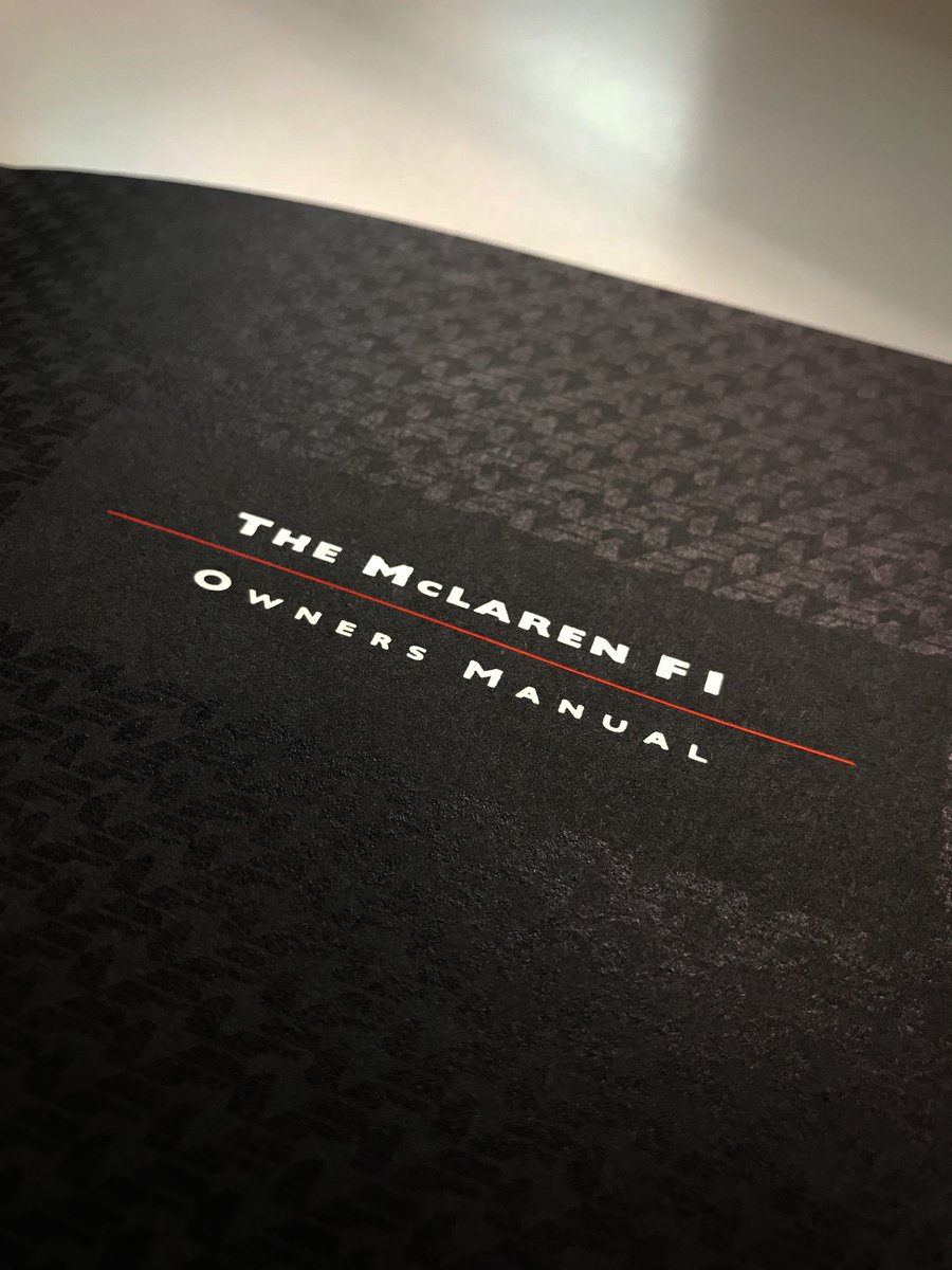 Mclaren F1 Owners Manual