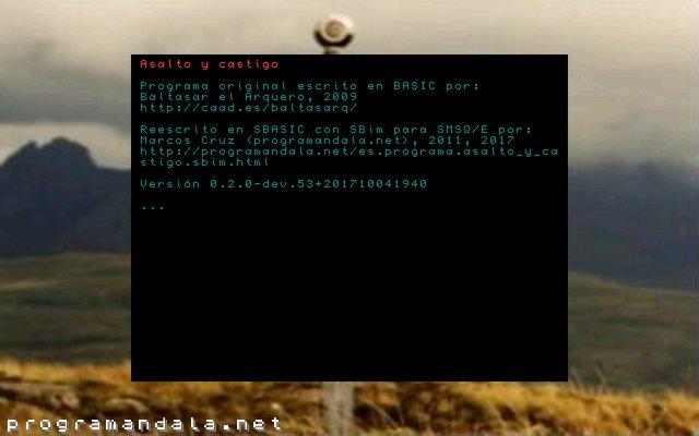 programandala's tweet image. Nueva versión en desarrollo de la aventura de texto Asalto y castigo, para #SinclairQL (con S.O. SMSQ/E): programandala.net/es.programa.as…