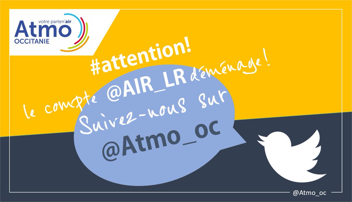 AIR_LR's tweet image. Chers abonnés, le compte @AIR_LR sera prochainement supprimé, suivez-nous dès maintenant sur @Atmo_oc