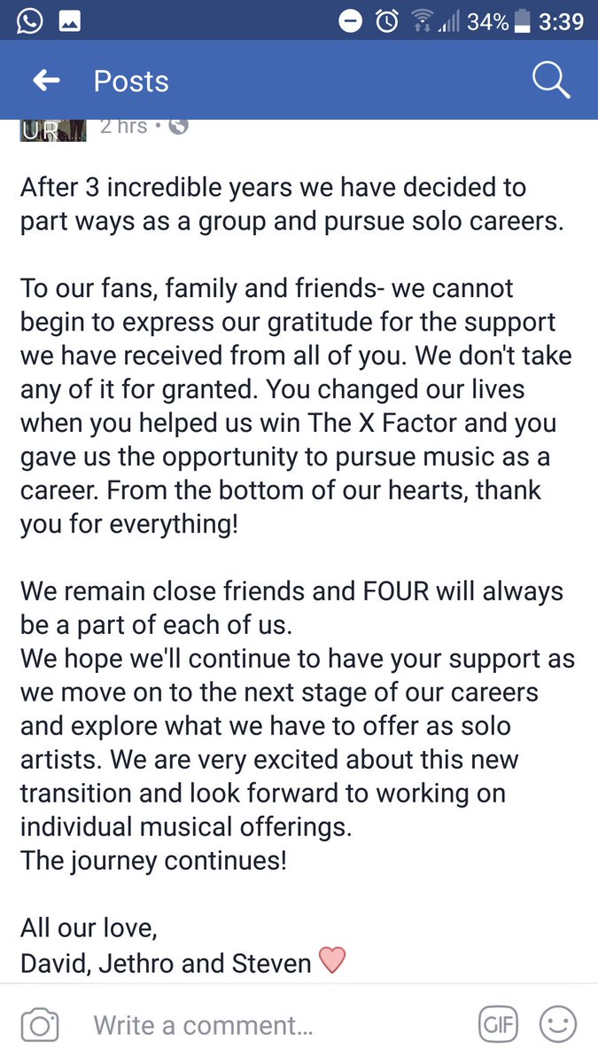 SAFourArmy's tweet image. Although I am sad, I am still extremely proud of all 3 of you ❤ Thank you for being who you are and I wish you all the best for the future 🍀