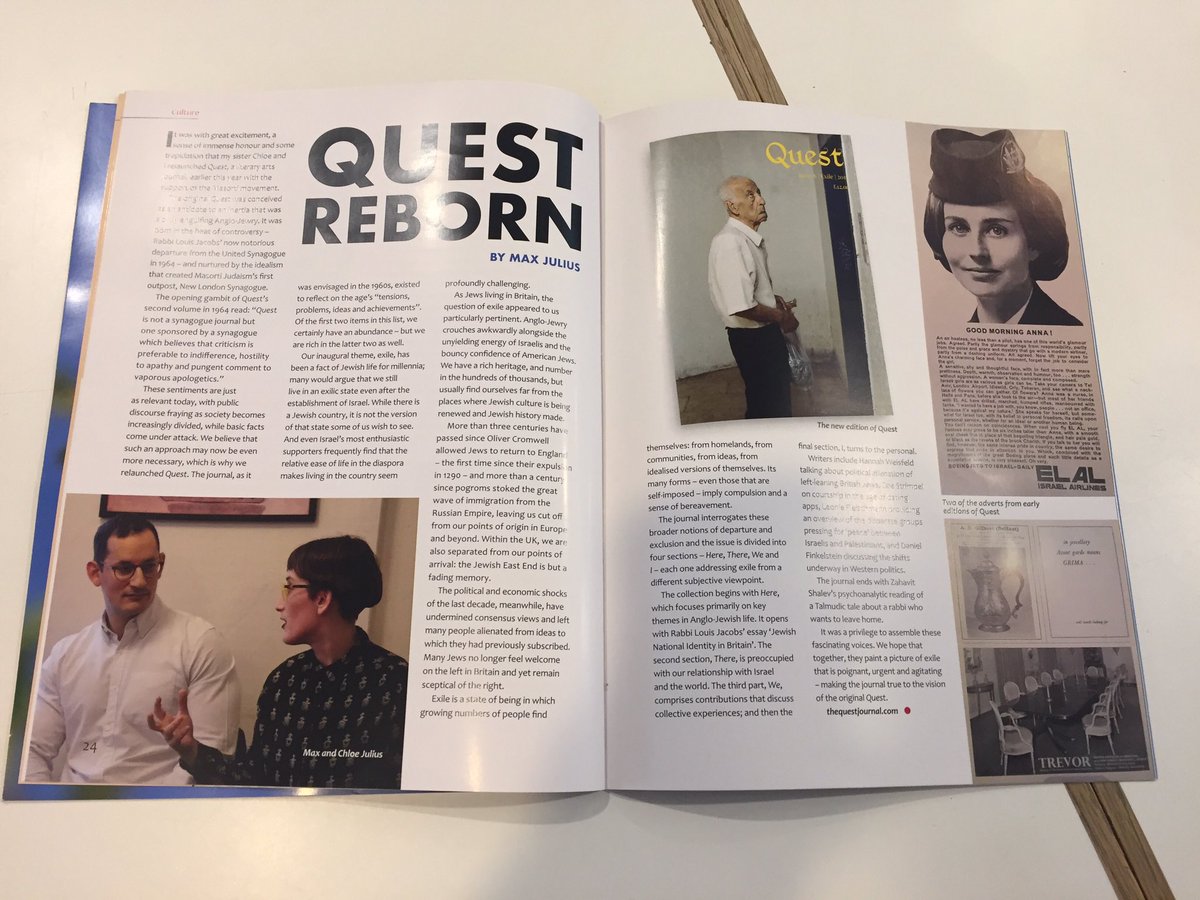 Quest_Journal's tweet photo. Quest in the new @MasortiJudaism magazine, looks good @SusanReuben ! https://t.co/fTGzi4FBhJ