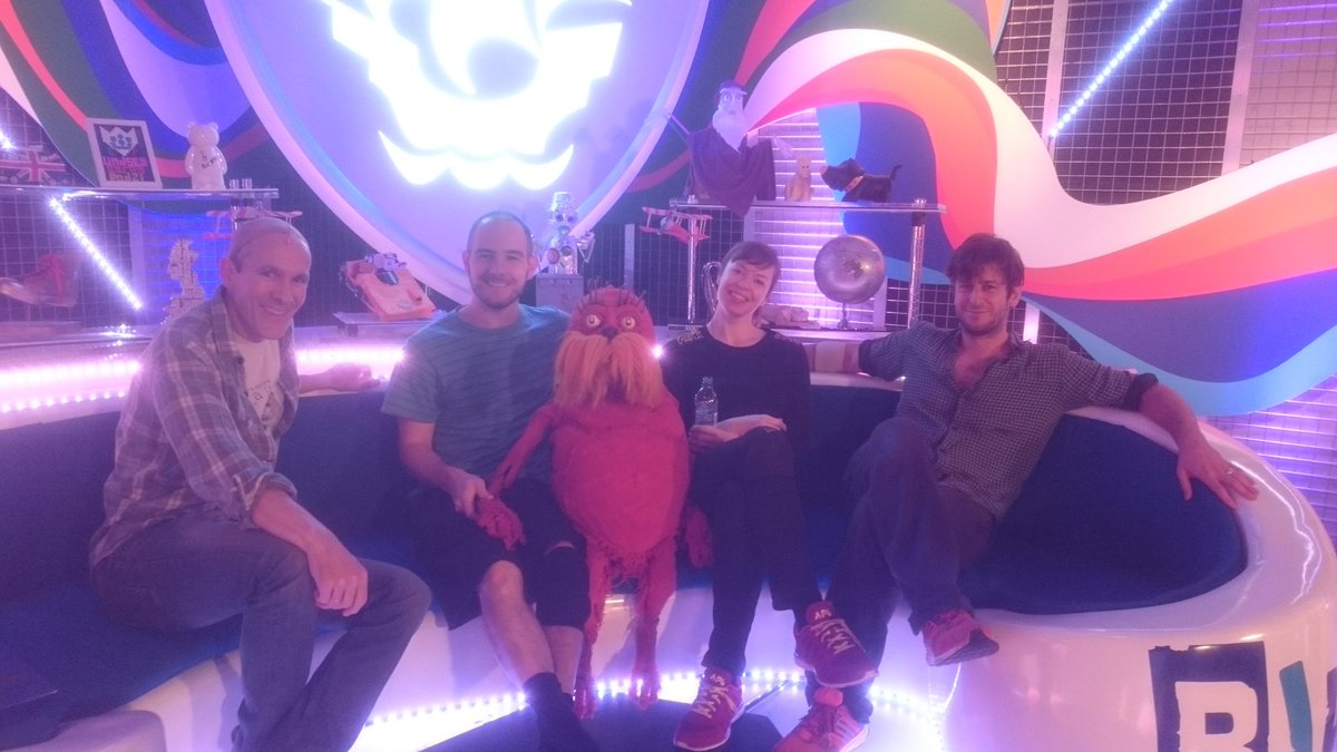 Getting ready to appear on #BluePeter this afternoon with #TheLorax. Childhood achievement unlocked <a href="/HeyCaldow/">Laura Caldow</a> <a href="/RicardoPearce/">David Ricardo-Pearce</a> <a href="/oldvictheatre/">The Old Vic</a>