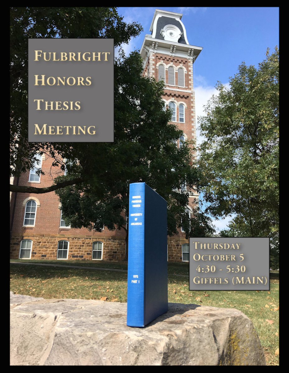 Fulbrighthonors's tweet image. Today is the day, if you want to get your Fulbright Honors thesis questions answered.  Fall thesis meeting @ 4:30 in Giffles [MAIN]. #FCHP