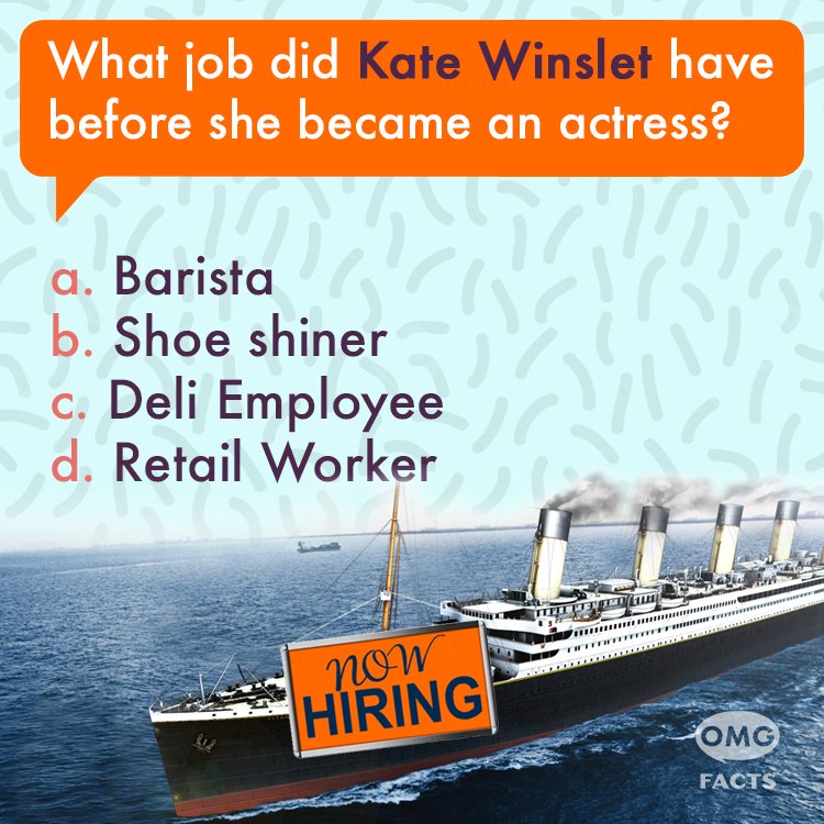 Happy Birthday, Kate Winslet! Check back in about an hour for the answer! 