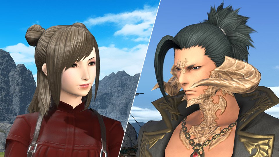 New hairstyles in #FFXIV 4.1
