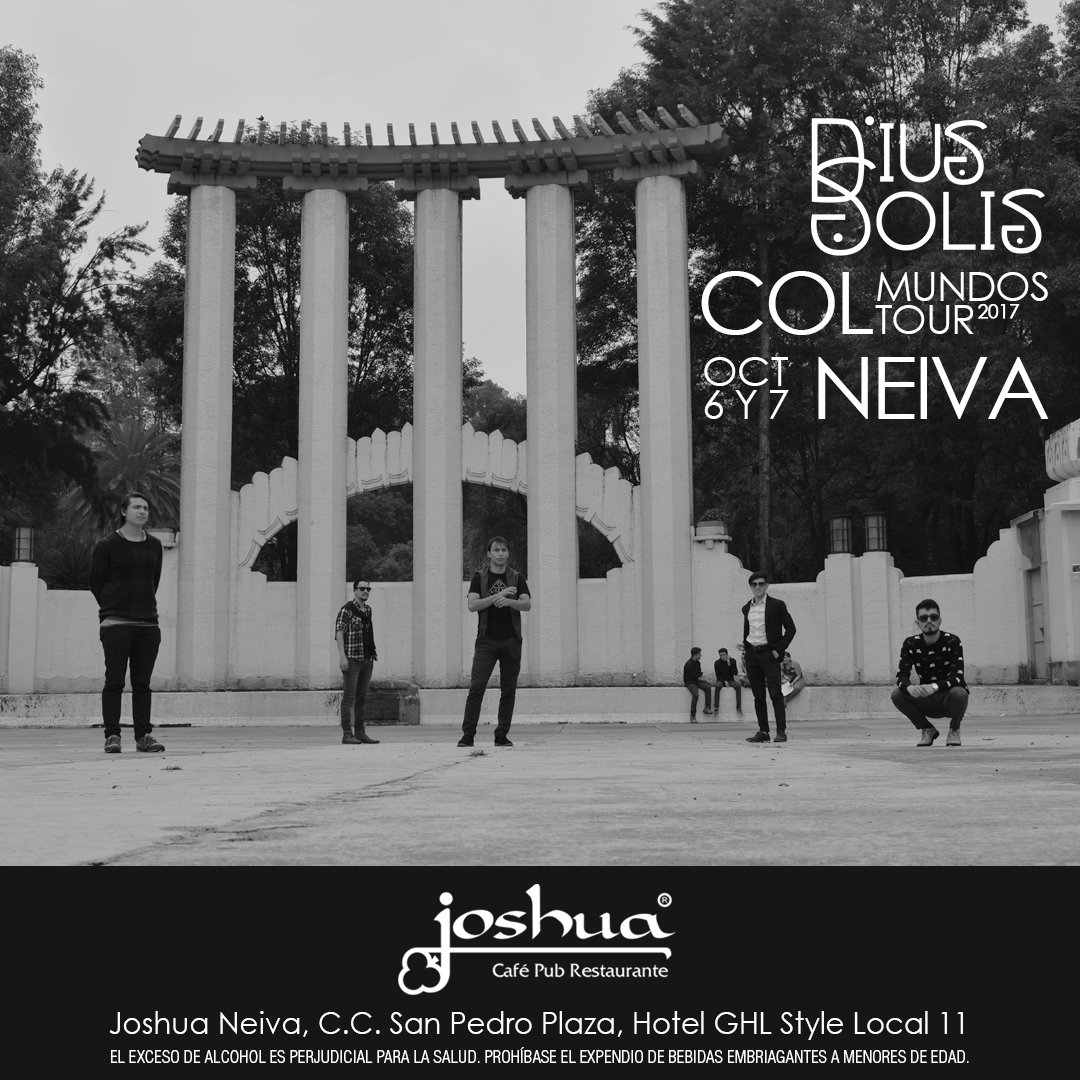 D'ius Solis llega a #JoshuaNeiva con la potencia de su gira #MundosTour2017. Viernes 6 y Sábado 7 de Octubre.