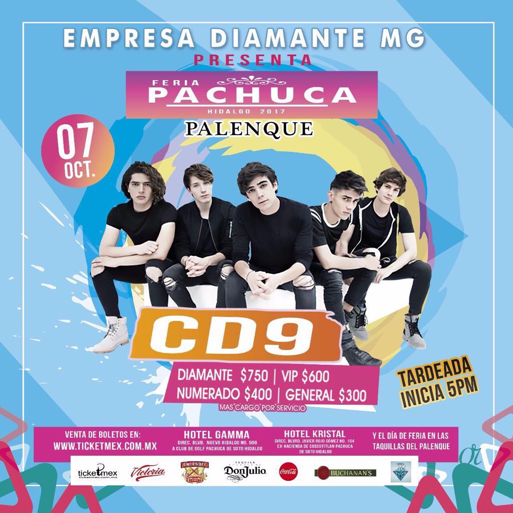 CD9's tweet image. ¡Regresamos a Pachuca éste sábado 07 de octubre con nuestro #REVOLUTIONPUNTO5TOUR!
