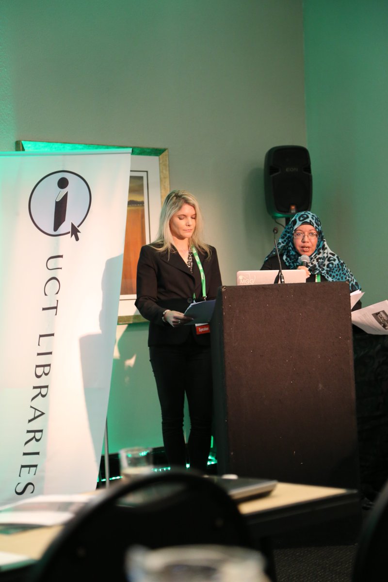 UCTLibrary's tweet photo. .@theresaschoeman and @NurooDavids presenting on #libraryspaces during the #liasaconference #liasa2017 @LIASANews https://t.co/VJBHtXZ99P