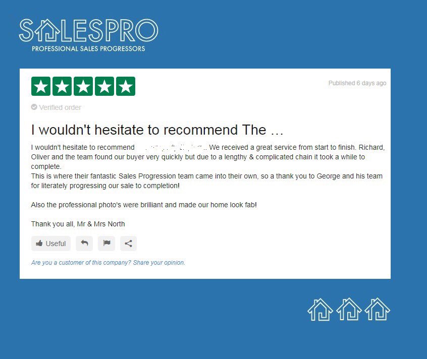 #testimonial Some kind words from a recent client with a complicated chain! Always a good feeling when these complete. #salesprogression