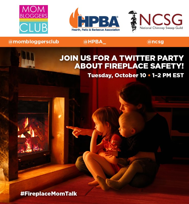 HPBA_'s tweet photo. Prep your fireplace safety questions for our #FireplaceMomTalk 10/10 @ 1pm ET with @mombloggersclub &amp; @ncsg! https://t.co/jgOJtYEA5W