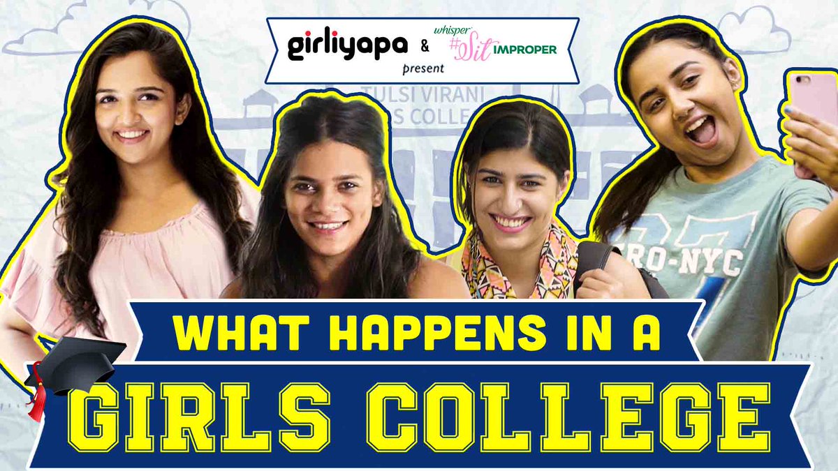Watch what happens inside an all girls college on: youtube.com/watch?v=W7JIKs… … #GirliyapaCollege #SitImproper #IAmUnstoppable