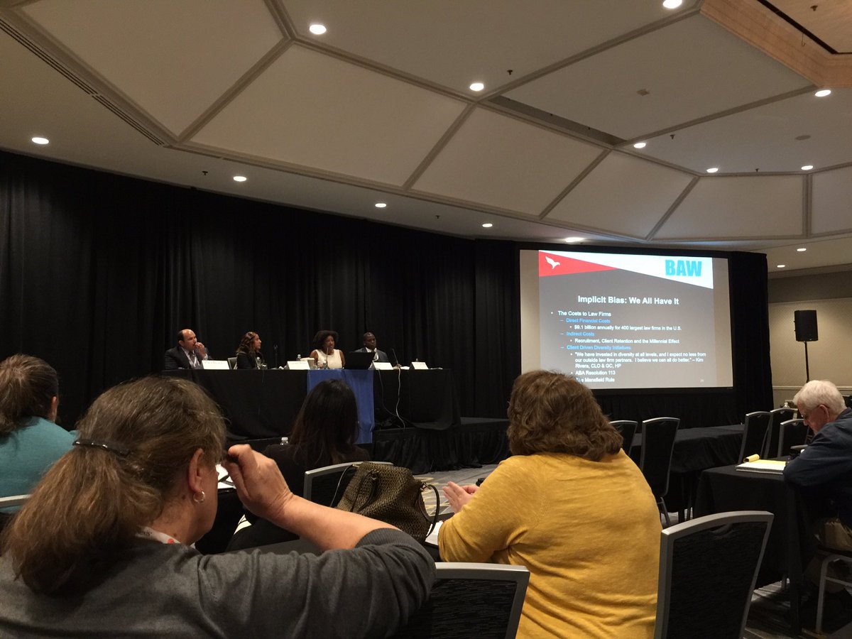 janenherndon's tweet photo. Attending NABL session on Implicit Bias - very interesting - we can all do better! Thanks for the program #2017BAW https://t.co/BBphSnmzea