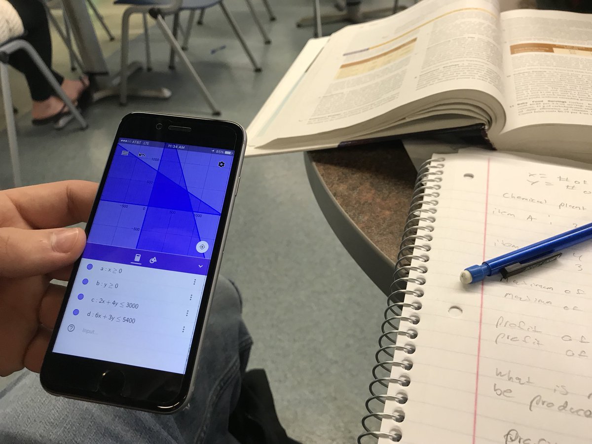 TimBrzezinski's tweet image. The @geogebra GC app comes in pretty handy for Ss during office hrs... 🙂 #MathEdTech #MathTech #MTBoS #math #mathchat