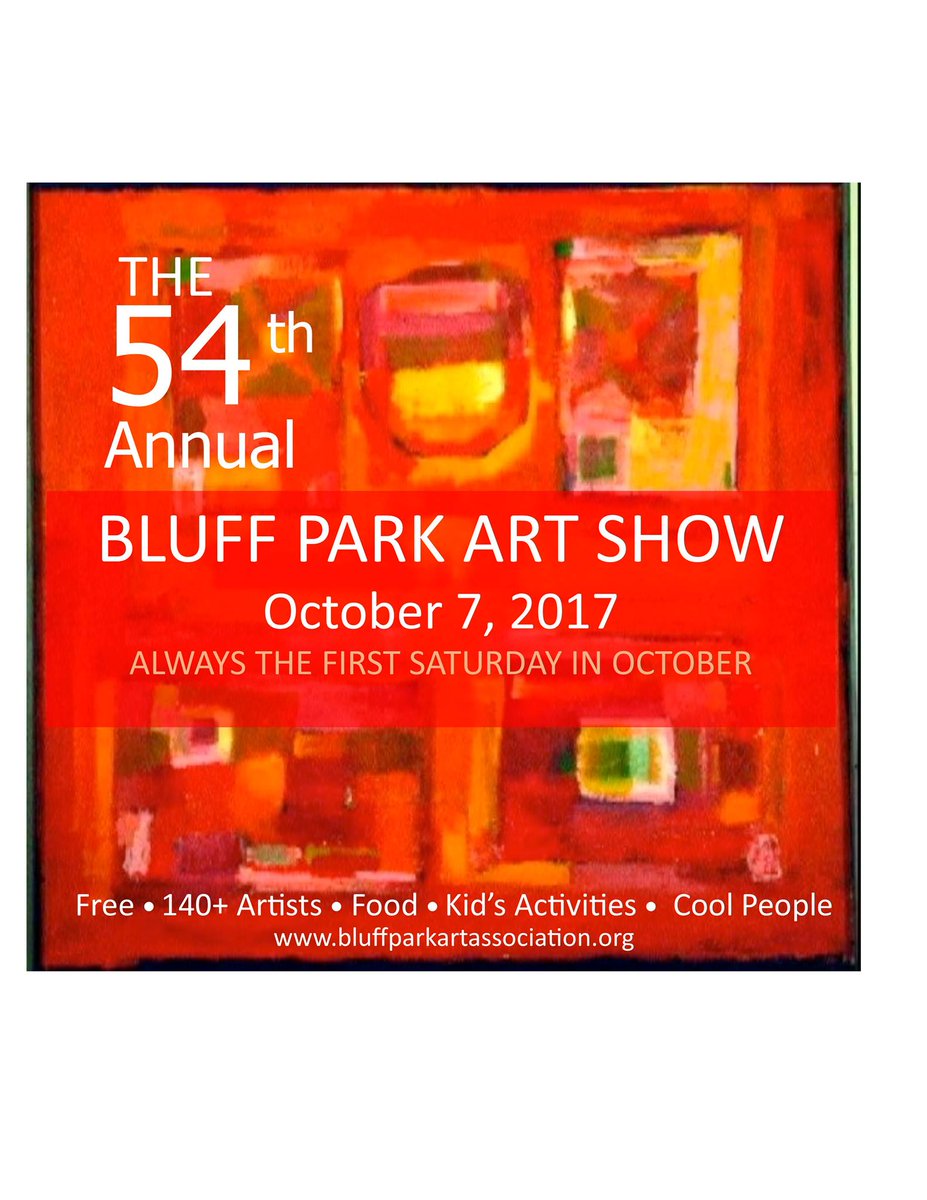 Come see us at @BluffParkArt this weekend!