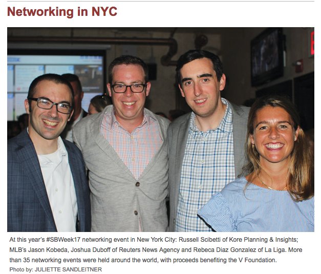 joshuaduboff's tweet photo. Great to see #SBWeek17 in @sbjsbd's Faces and Places again this year. Thank you to everyone who attended! cc @rscibetti @rebsdg @JasonKobeda https://t.co/qbGdqtpkhM
