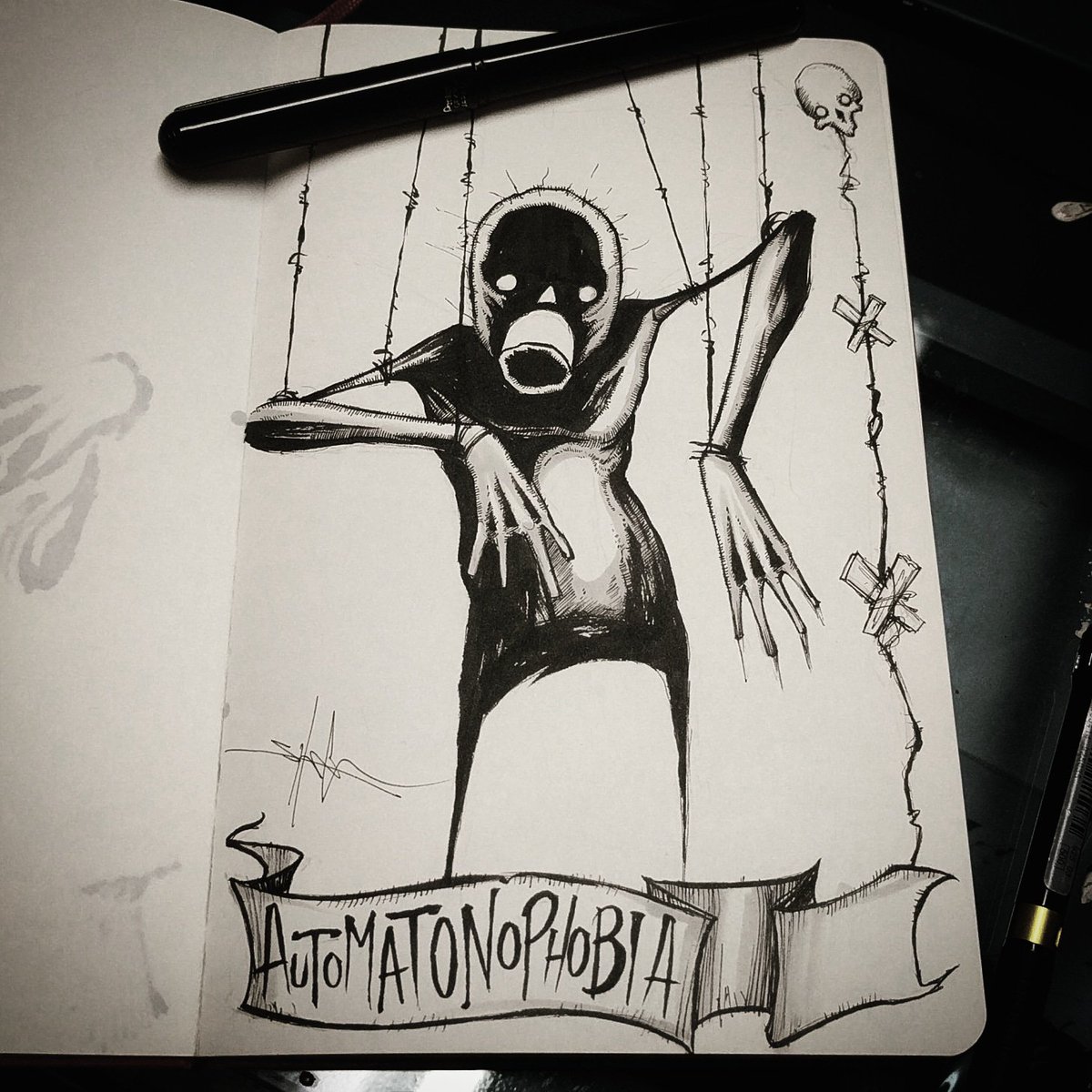 Shawn Coss On Twitter Automatonophobia Day 5 Of Inktober 