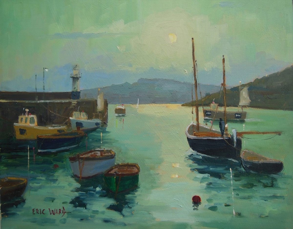 cambsgallery's tweet image. To compliment this afternoon's pleasant weather, we are looking at the work of painter and etcher Eric Ward. #stives #cornwall #art