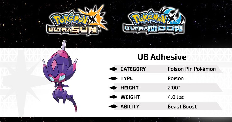 Pokémon on X: The Ultra Recon Squad brings with it an Ultra Beast never  before seen—code-named UB Adhesive! #PokemonUltraSunMoon    / X