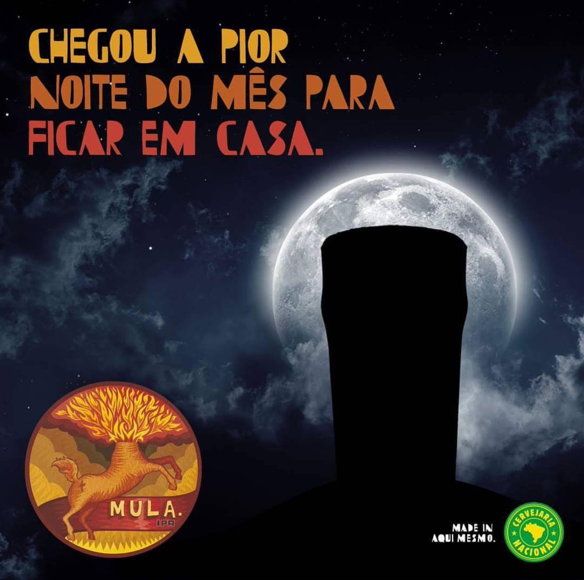 Nas noites de lua cheia o chope do dia é a Mula IPA! Hoje é noite de Mula cheia! Só R$ 7,90 #cervejaartesanal  #CraftBeer