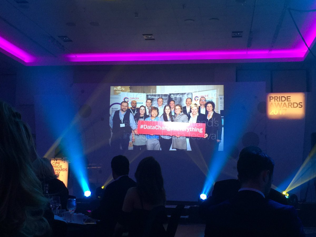 DataLabScotland's tweet photo. Congratulations to the amazing team @GraylingSCOT for being shortlisted for best integrated campaign at #PrideSCO for #datafest17 campaign https://t.co/gh9DuFgSnj