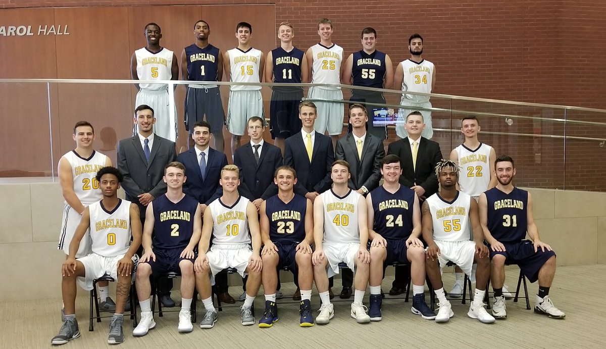 GUjackets's tweet photo. Meet the 2017-18 men's basketball program. #WeAreGraceland @GracelandU https://t.co/LvAVkSNHAs