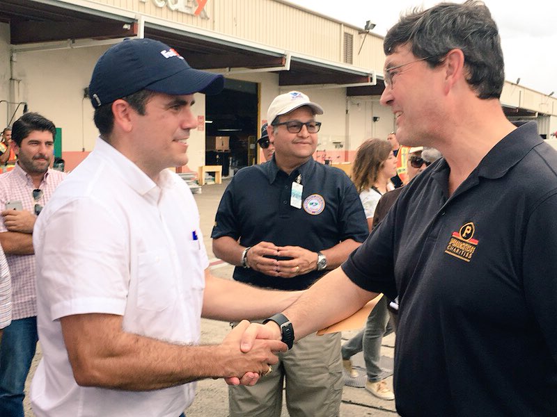 We have arrived safely in Puerto Rico &amp; were met at the airport by a group led by Governor Rossello &amp; Luis Clemente.

Time to get to work!