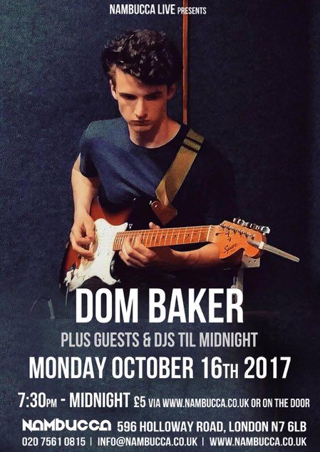 UpcomingBands_'s tweet photo. Head over to @dombakermusic for a full list of all his tour dates and a link to all his music... you won’t want to miss out! https://t.co/osl2lUbSfp