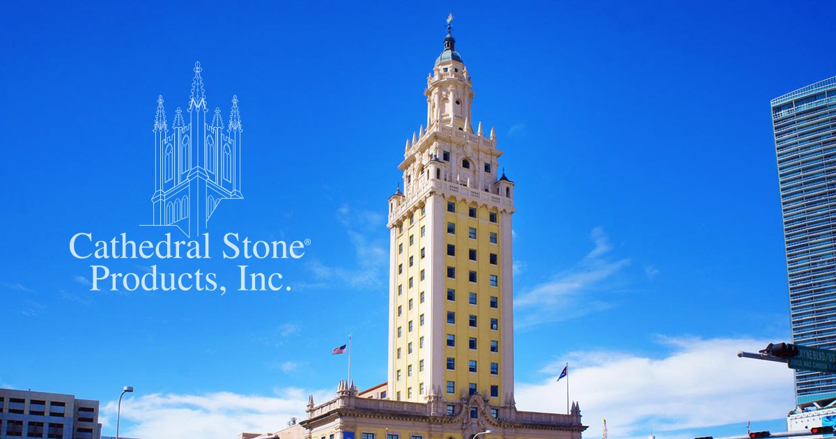 CathedralStone's tweet photo. Our expertise, training, and Jahn M90 Mortars were instrumental to the #restoration of Miami’s Freedom Tower. https://t.co/qKmpeoTrRY