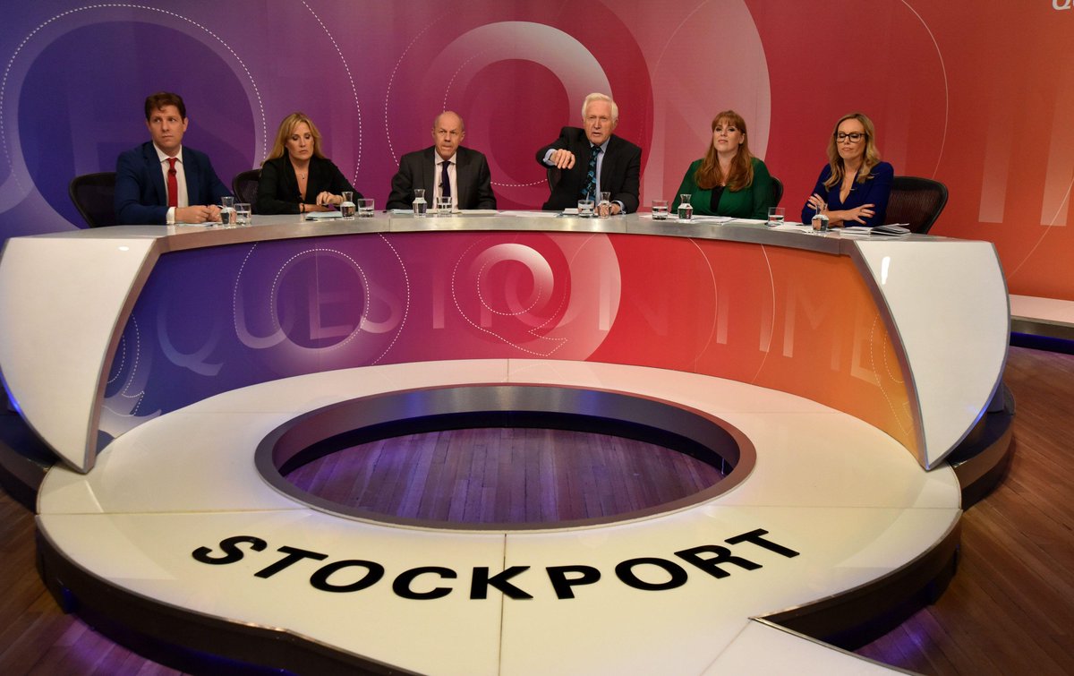 It’s great to welcome the <a href="/bbcquestiontime/">BBC Question Time</a> panel and audience to <a href="/SKTownHall/">Stockport Town Hall</a>. We’re looking forward to an hour of lively debate.