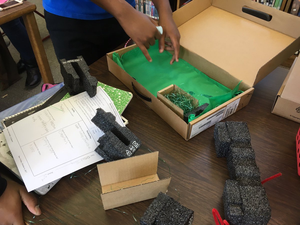 LauraLyons19's tweet photo. @WileyMS #makerspace Ms.Rainey's Ss creating colony maps in the Makerspace. Way to think inside the box! https://t.co/Ax9L9Q9rcr