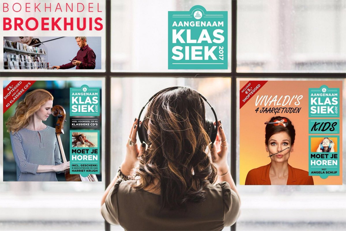 AANGENAAM KLASSIEK 2-CD Boxen Aangenaam Klassiek (+gratis CD Harriet Krijgh) en For Kids voor €9,99 p.s. Beide bevatten cadeaukaart van €5!