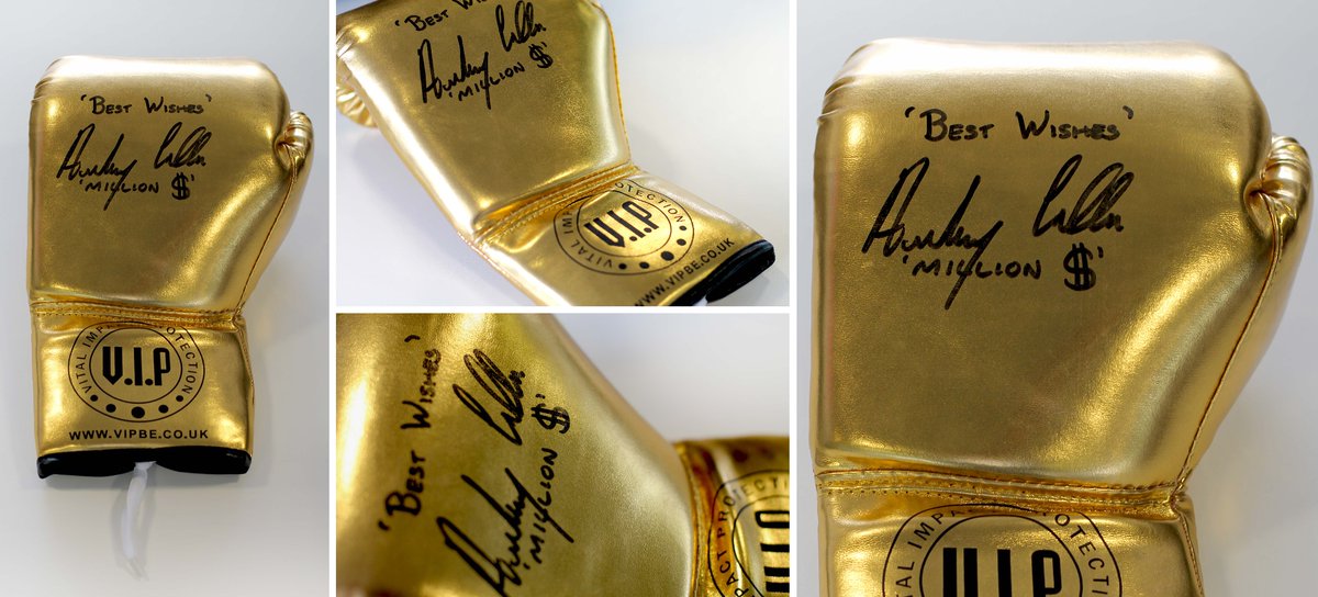 Here's another look at our signed gold Ant Crolla gloves that are up for grabs with our pre #CrollaBurns comp! Follow <a href="/MorsonGroup/">Morson</a> &amp; RT!