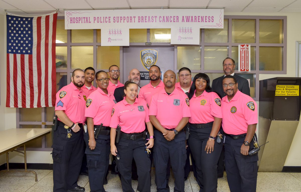 AnthonyNota2's tweet photo. #NYC Hospital Police @Metropolitan Hospital supporting #breast cancer awareness https://t.co/IKGpjW5f15