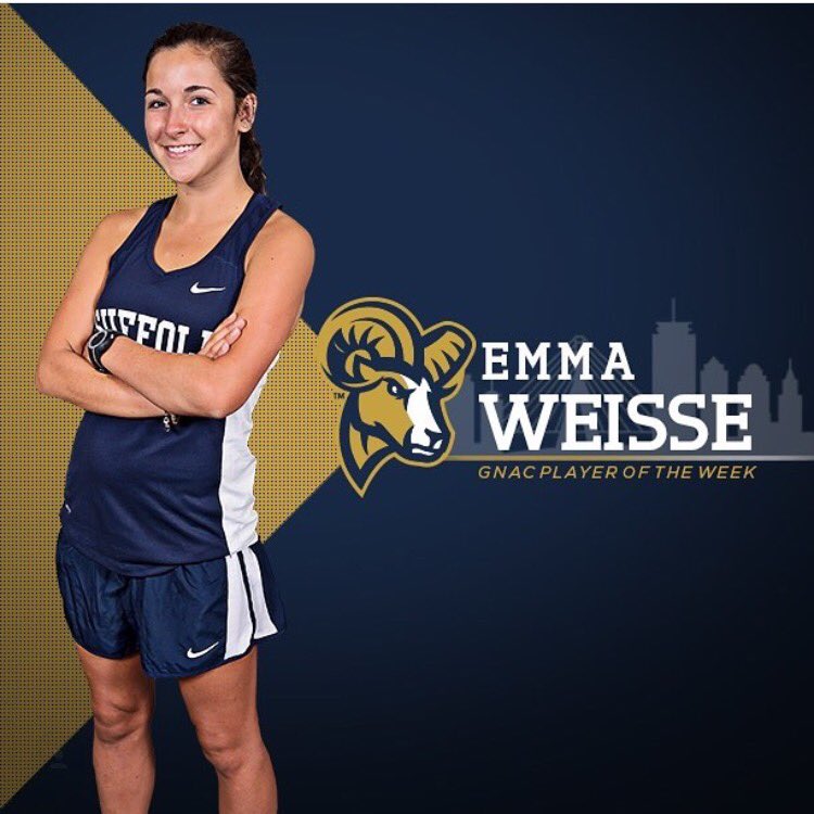 Congrats to #suxctf sophomore Emma Weisse on being named #gnac runner of the week after setting yet another #pr at the Keene State Invite！