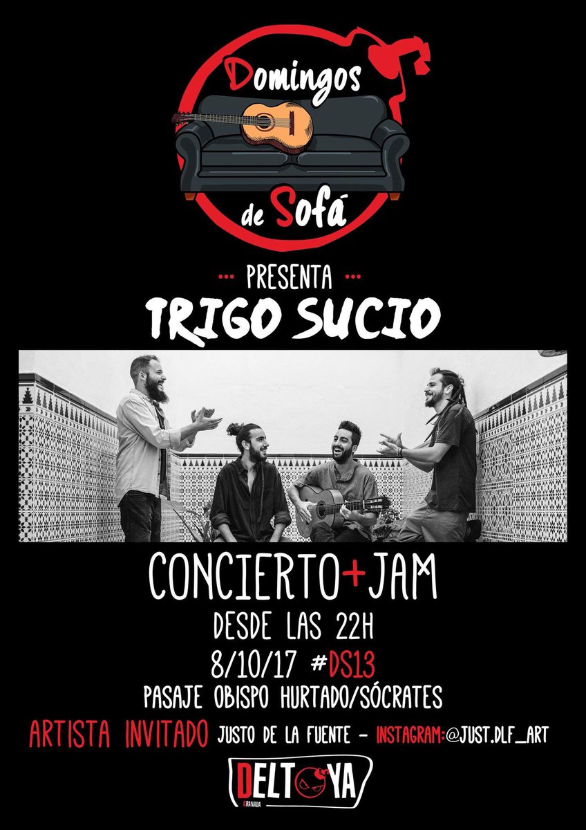 Familia nos vemos este domingo en <a href="/Deltoyagranada/">Deltoya Granada</a> ! Concierto en acústico para empezar este pedazo de octubre que nos espera!