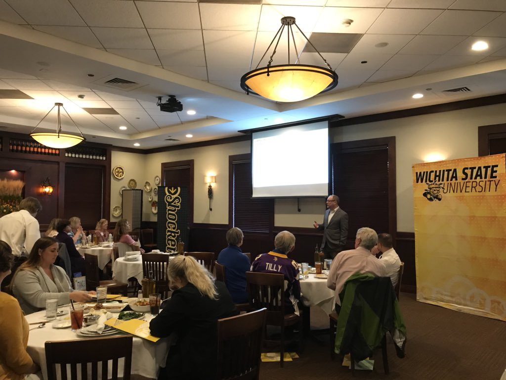 Omaha Counselor Luncheon has a successful turnout! 20 area counselors in attendance to learn more about Shocker Nation! <a href="/wheatweet/">Bobby Gandu</a>