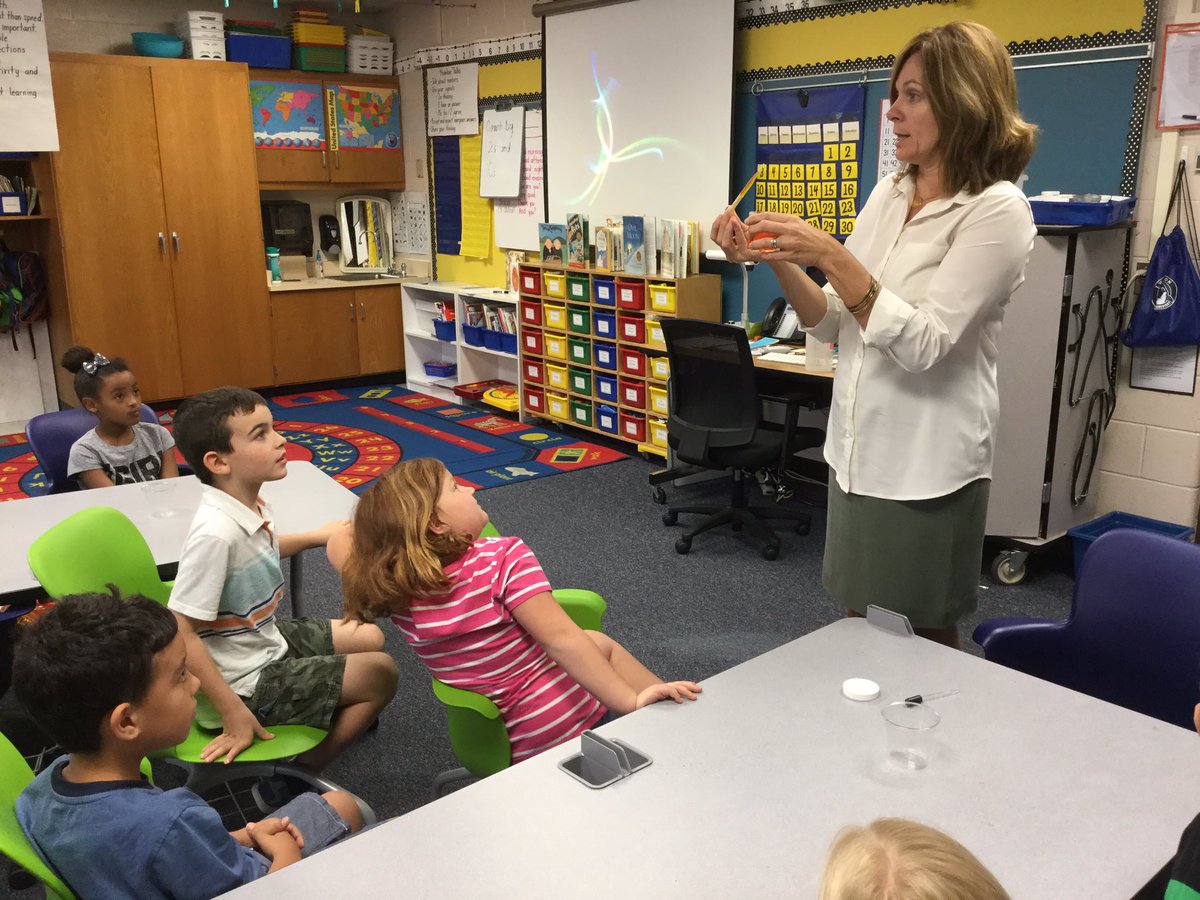 LisaCallif's tweet photo. Mrs. Tanner is in to help us explore the weather system! @JWReasonElem https://t.co/2fEtFucrrI
