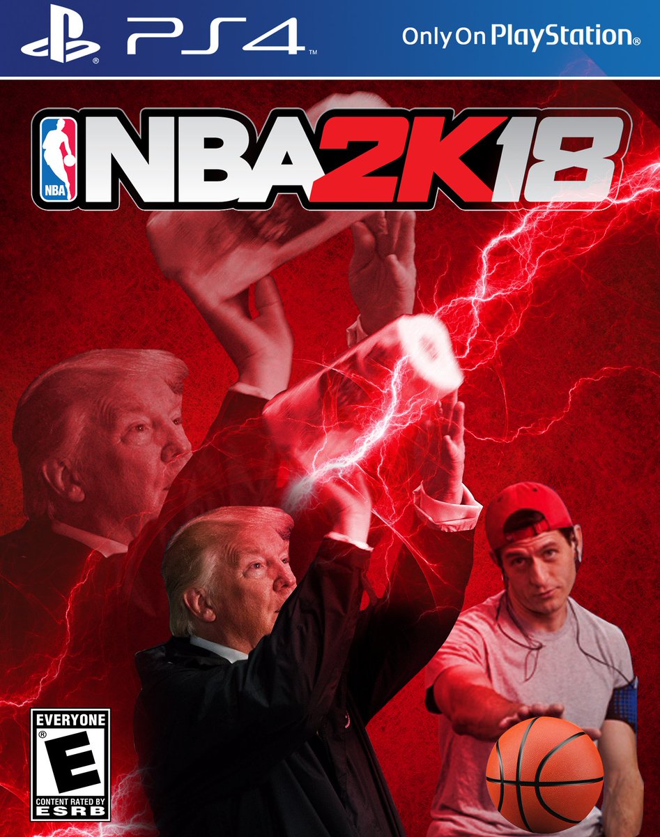 CampfireWeekend's tweet photo. NBA 2k18 with the "Tap X to kneel" feature. #NBA2k18 #Trump #PS4 https://t.co/QIx8O28T1x